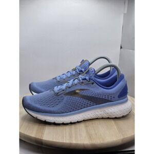 Womens Size 7 - Brooks Glycerin 18 Running Shoes Light Blue Gold‎ 1203171B470